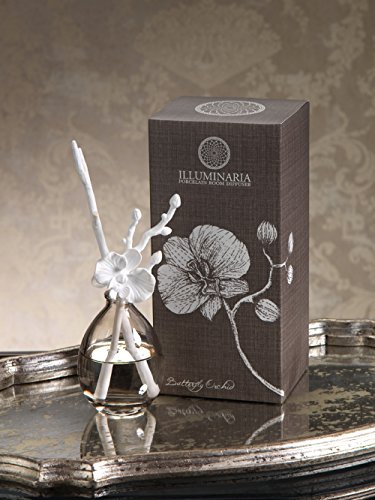 Zodax Illuminaria Porcelain Diffuser, Butterfly Orchid Fragrance #TOP2