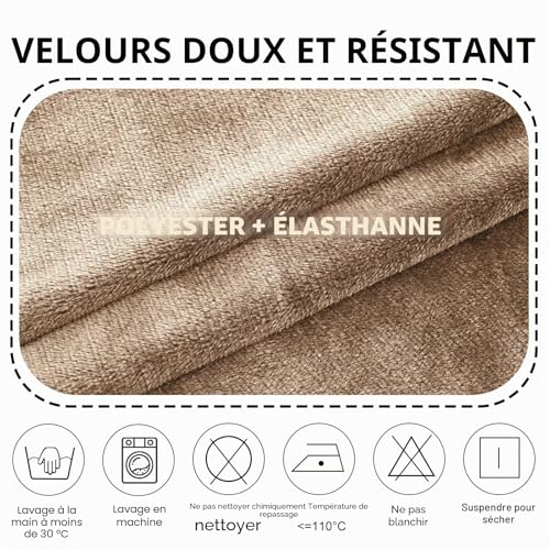 Housses de chaise en velours extensible au design chic et doux