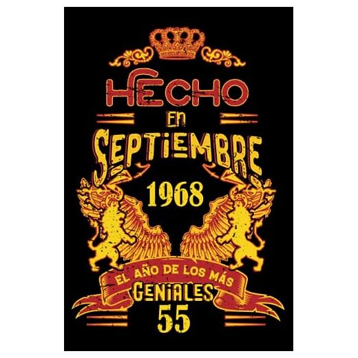 Hecho En Septiembre 1968 El Año De Los Más Geniales: 55 Aniversario Cuaderno personalizado 55 años regalos Feliz 1968 cumpleaños ideas de regalos