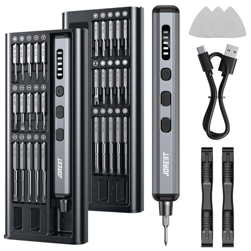 JOREST 38-in-1小型電動精密ドライバーセット、ポータブルDIYツール、磁気特殊工具キット、適していますiphone拆解、 Switch修理、PS4/PS5本体拆机、Xbox、ipad、Macbook、ラップトップ、PC、眼鏡、腕時計、工具家庭用等