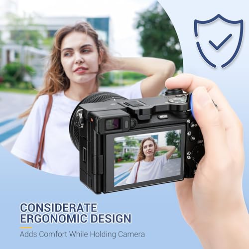 Image of JJC Metal Thumb Grip Hot Shoe Thumb Rest Support for Sony A6700 Camera | for Camera Stable and Safe Hand Hold, with Anti-Scratch Silicone Pad, Not Affect The Use of Camera Buttons