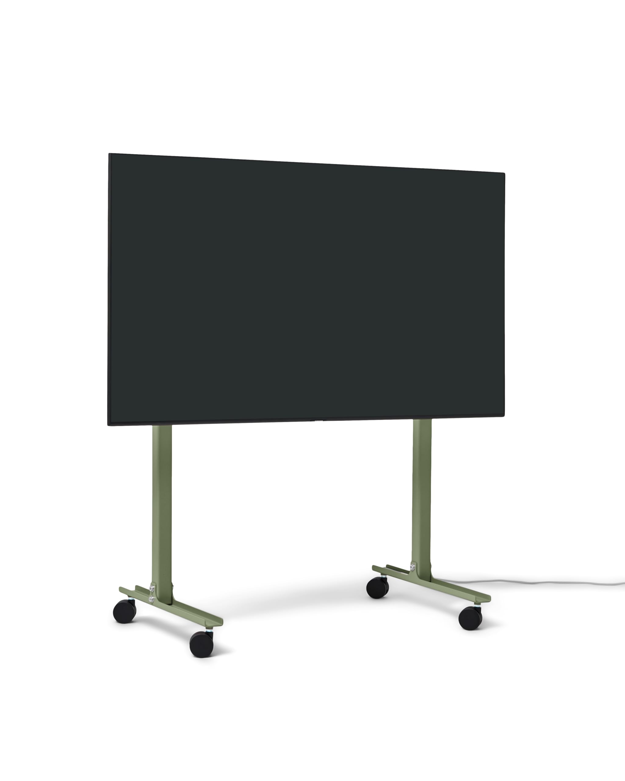 scaffale televisione mobile verde miosso con ruote