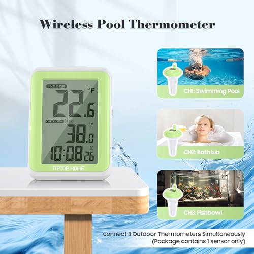Thermomètre Flottant Digital Pour Piscine - Écran LCD Étanche - Mesure Température Eau Spa Aquarium