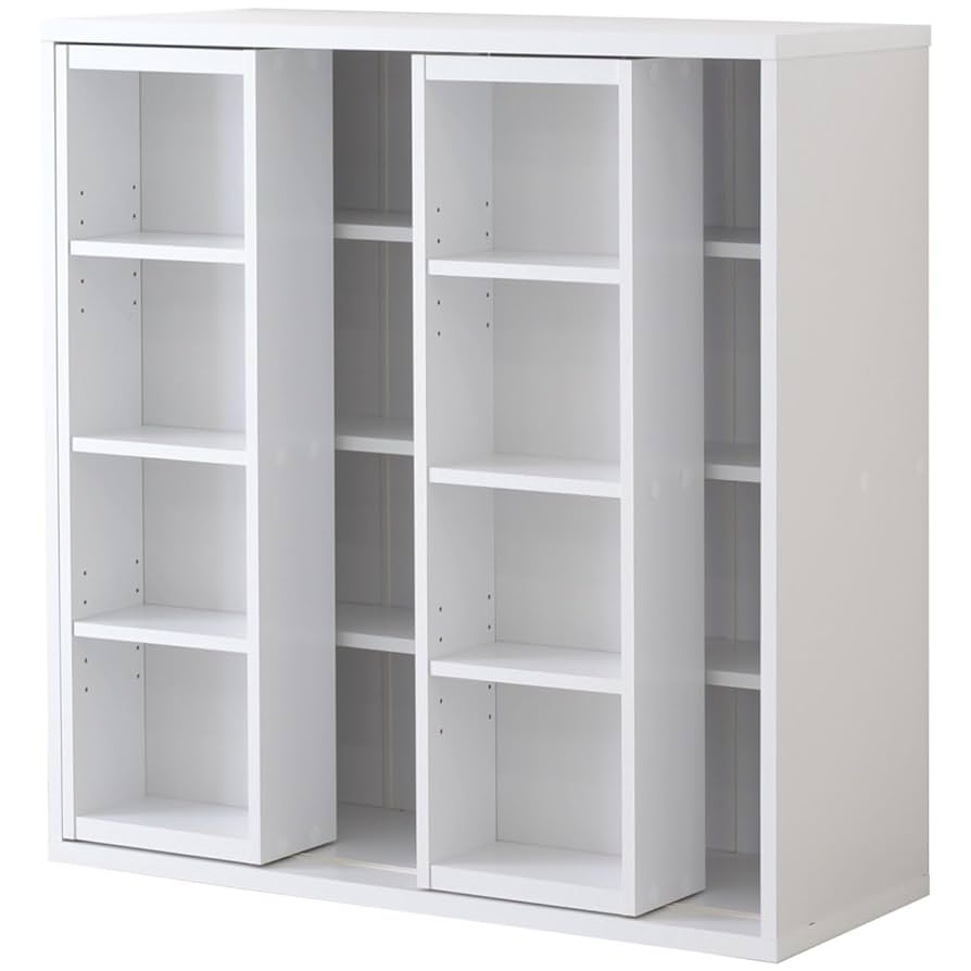 ダブルスライド本棚 奥行き34cm ✕ 幅90cm ✕ 高さ92cm Amazon.co.jp: 本棚 ダブルスライド式 奥深 スライド書棚