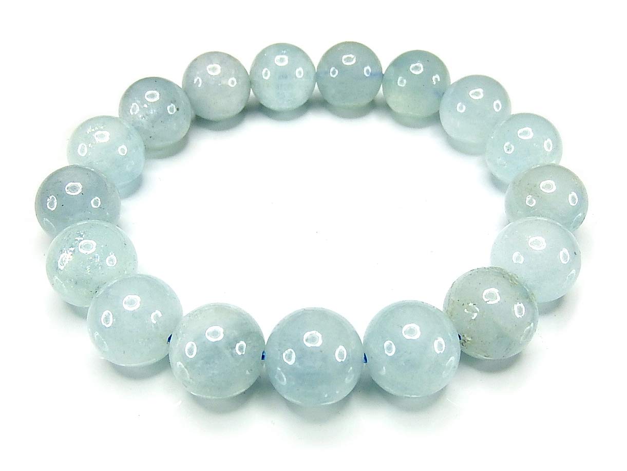 アクアマリン　12ミリ　内径16センチ Amazon.co.jp: [石街] AAA- 明るい シーブルー アクアマリン 12mm