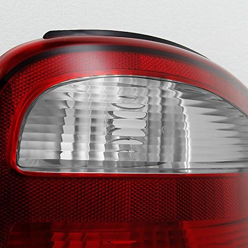 AKKON - For 2001-2003 Dodge Caravan | Voyager | Chrysler Town & Country Red Clear Tail Lights Replacement Pair