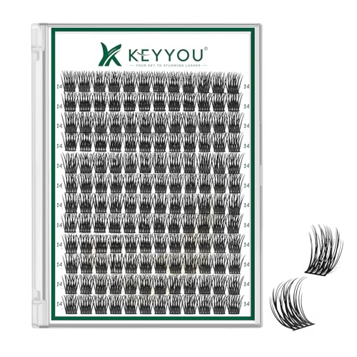 Image of KEYYOU Lash Clusters Air Touch Soft Volume D Curl 14mm Individual Lashes