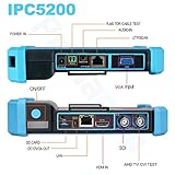 5 inch Touch Screen Coaxial HD CCTV Tester Monitor Support 8MP AHD TVI CVI SDI & 4K IP Camera & CVBS Camera Test, with HDMI VGA Input/POE/DC12V Output/Cable Tracer/IP Discovery/WiFi/APP - Image 4