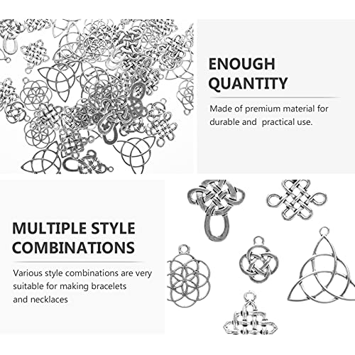 WINOMO 120Pcs Estilo Misto Encantos Pingentes Contas Encantos Tibetano Liga Celtic Celtic Knot Cruz