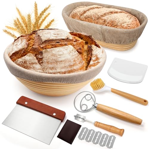 Sourdough Proofing Basket Gift Set,...