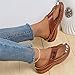 Infradito Estive da Donna con Arch Support Pantofole Comfort Punta Aperta Sandali Scarpe da Passeggio da Spiaggia Traspiranti con Decorazioni in Metallo,Marrone,US8/EU39
