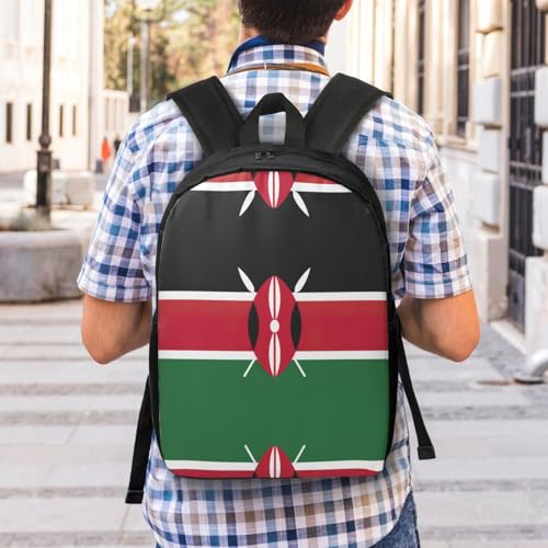 Mochila para laptop ligera con estampado resistente de Kenia 7