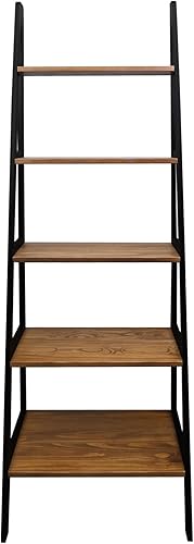 Miniatura 21 de Casual Home Estantería de escalera con 5 estantes de madera maciza, 100% madera maciza, 24.75 pulgadas de ancho x 16 pulgadas de profundidad x 72