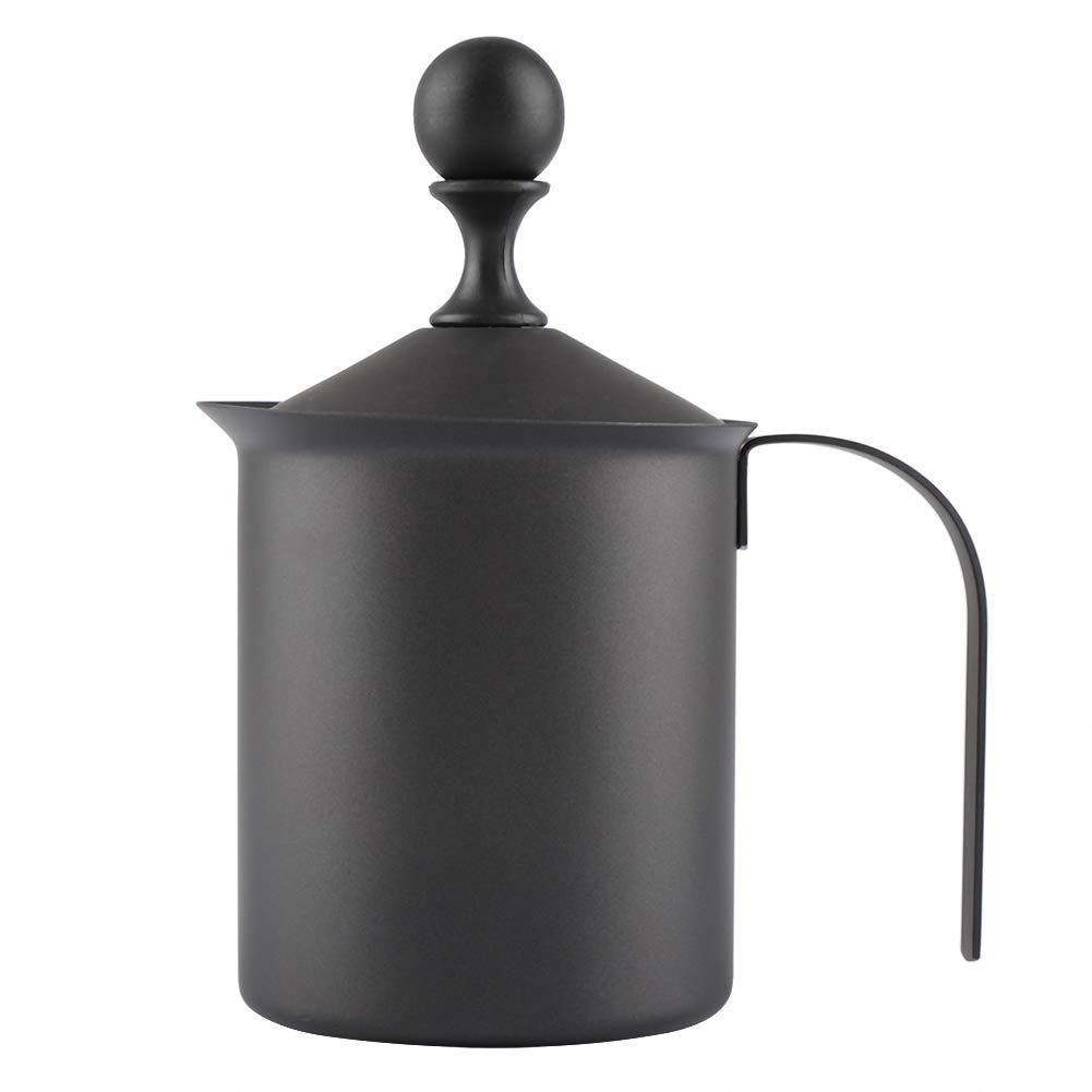 Strumento manuale per la decorazione di cappuccino e caffè, a doppia rete, per montalatte, in acciaio inossidabile (800 ml)