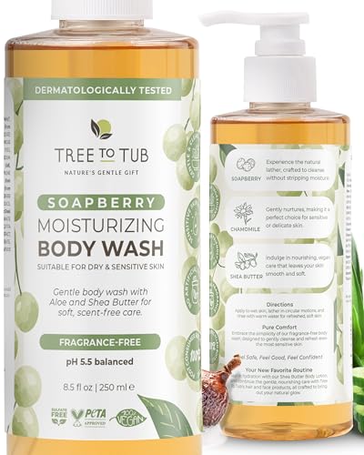 Tree To Tub Unscented Body Wash for Sensitive Skin & Dry Ski...