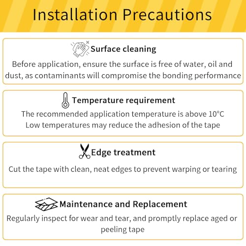 Image of Black & Yellow Anti-Slip Stair Treads Tape, 2 inch x35FT Heavy Duty Non-Skid Grip Tape for Indoor /Outdoor Steps, Bathroom & Pool - PVC Waterproof Safety Traction Tape