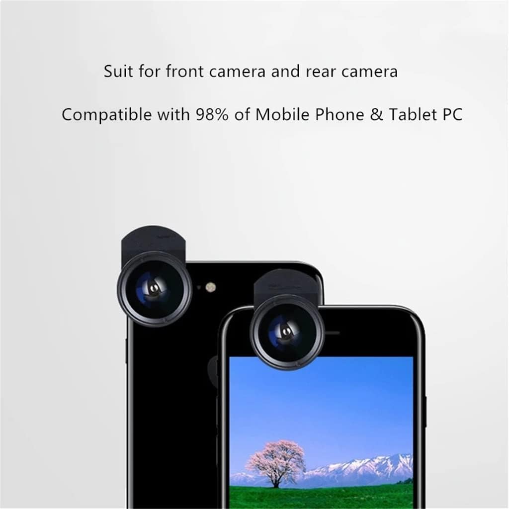 4 in 1 Phone Camera Lens Kit Fish Eye Wide Angle Macro Telephoto Lenses with Universal Clip Lentes for 95% Smartphones