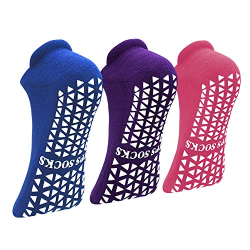 Tphon Non Slip Anti Skid Socks with Grips for Yoga Pilates Barre Fitness, Hospital Home Sticky Slipper Socks for Women Men