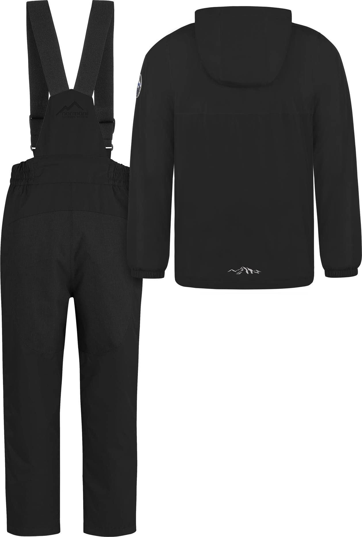 normani Kinder Winter Set - Wasserdichte Ski Winterhose mit Hosenträgern und Winterjacke Schneeanzug Ski Set für Jungen und Mädchen