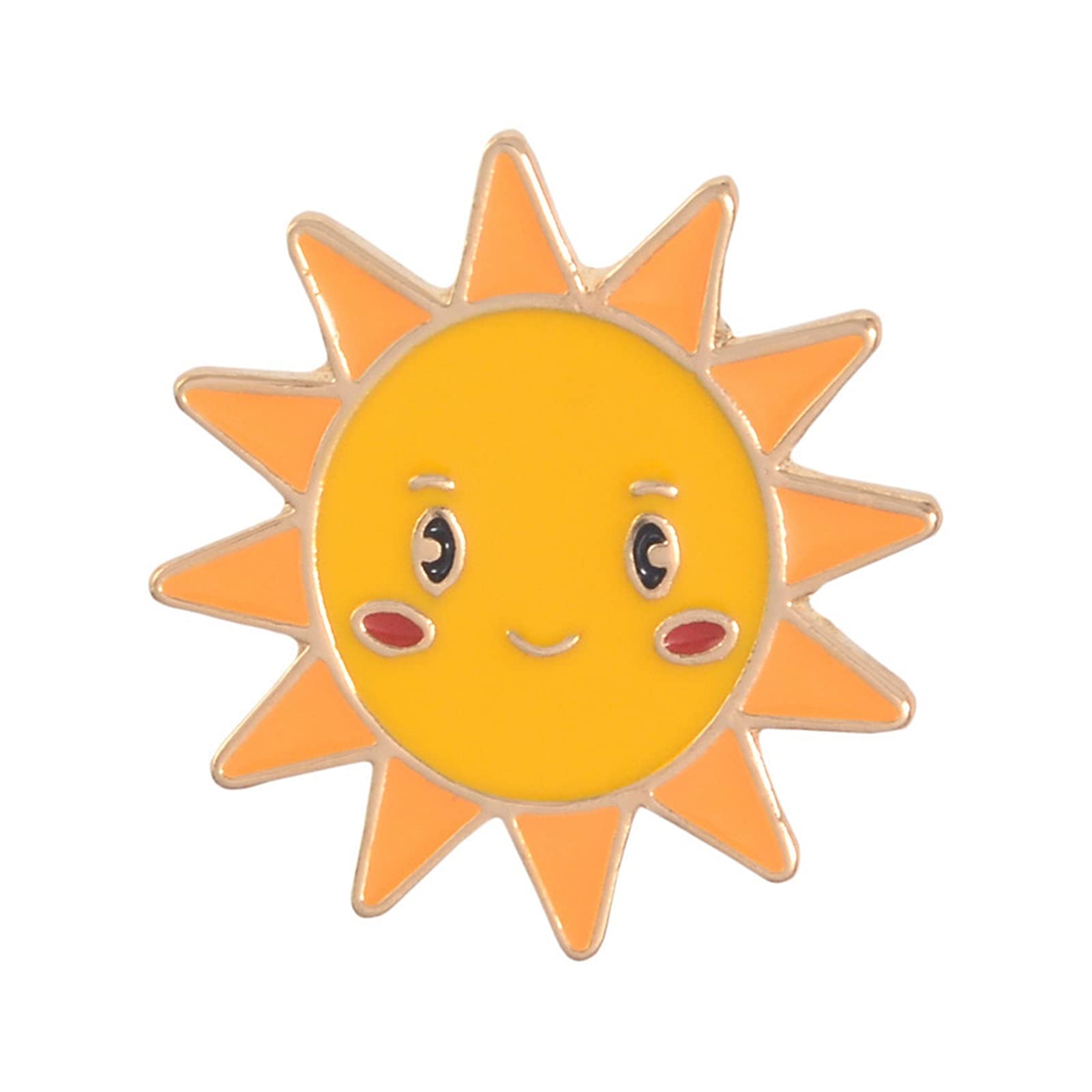 WXKAGF Brosche Lächeln Sonne Mond Wolke Regenbogen Emaille Pins Cartoon Smiley Gesicht Wetter Broschen für Rucksack Denim Jacken Anstecknadel Abzeichen