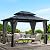 GAOMON 10'x12' Hardtop Gazebo, Outdoor Polycarbonate Double Roof Canopy, Aluminum Frame Permanent Pavilion with Curtains and Netting, Sunshade for Garden, Patio, Lawns (Gray)