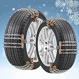 MOPHOTO Upgraded Snow Chains 6 Pack, Tire Chains for Cars/SUVs/Pickup Trucks, Security Chains,Tire...