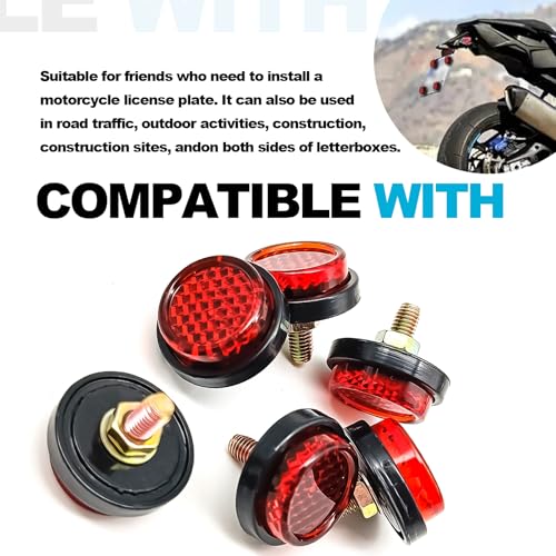 Tornillos reflectantes M5 impermeables con catadióptrico rojo mini 4
