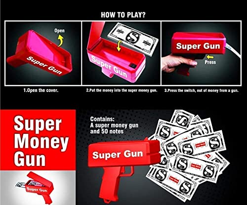Image of WBD Money Gun Cash Cannon for Wedding, Parties and Fun Includes 50 Fake Dollars