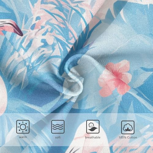 KLL Foliage Pink Flamingos Toddler Boy Pure Cotton Underwear Briefs Cute Undies3