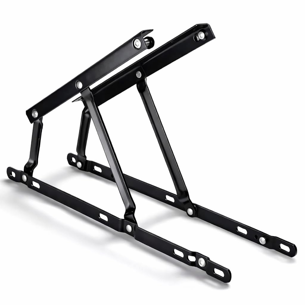 AUTORCE Ottoman Bed Lift Up & Storage Bed Lift Hinge Mechanism – Left & Right Brackets – for Single & Small Double Ottoman Beds (Compatible with Open Length 38cm Struts)
