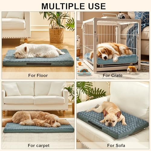 Orthopedic Dog Beds for Crate with Removable Washable Cover Egg-Crate Foam Pet Pad Mat with Anti-Slip Bottom,Waterproof Dog Beds Small Sized,20x16 Inch - Image 6