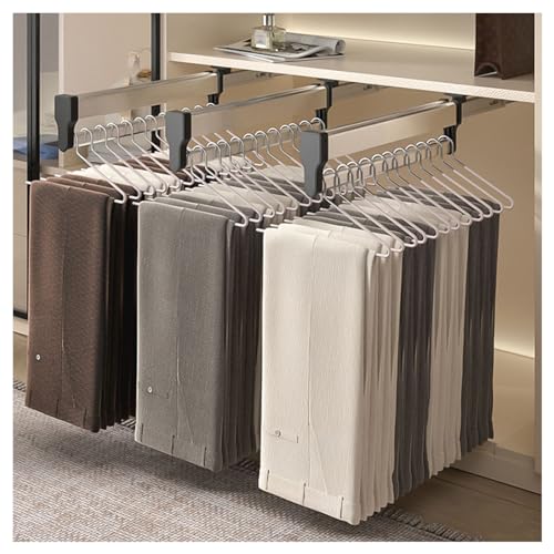 IMYOGI Perchero Extensible extraíble para Pantalones, 3080 cm, Ahorra Espacio, Organizador de Armario con Capacidad de Carga de 25 kg, 1 Unidad (500 mm/19,7 Pulgadas)