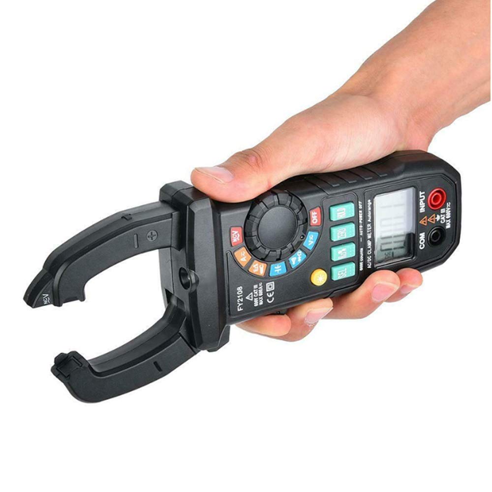 Multimeter FY2108 Digitales Zangenmessgerät Multimeter Voltmeter Amperemeter 600A AC/DC Ohm Spannung Strom Tester Meter Für Home Tools, Automotive