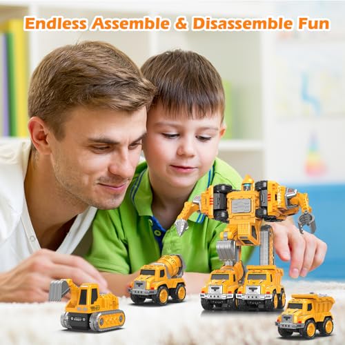 5-in-1 Detachable Construction Vehicles Set - image 4
