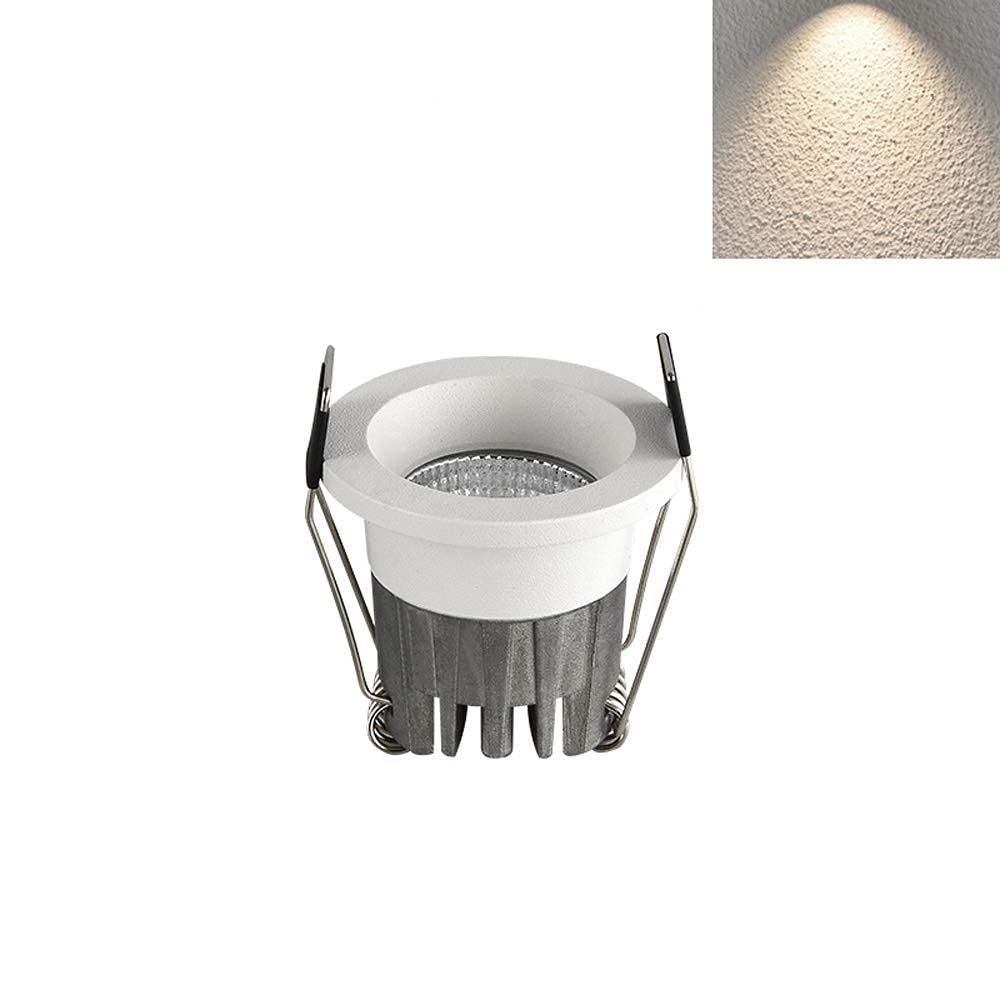 GJGHKLHL downlights， Recessed Downlight Wine Cabinet Showcase Decorative Lighting Fixture COB Ceiling Small Spotlight Mini Round White 35-40 Mm