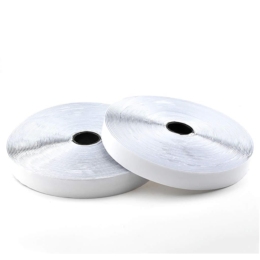 Auto Adhesivo Doble Cara 25m, Cinta de Gancho Cinta Autoadhesiva Fuerte Pegajoso Doble Cara, para plásticos, Piso, Puerta, vidrios. - Blanco 3cm Ancho