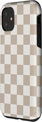 Miniatura 2 de Funda con patrón de Light Beige Checkerboard Vanilla Checkered Classic para iPhone 11