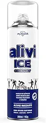 Gelo Spray Alivi Ice para de Dores Musculares, Pancadas e Torções Para Atletas, com Arnica, Cânfora e Mentol, 280ml
