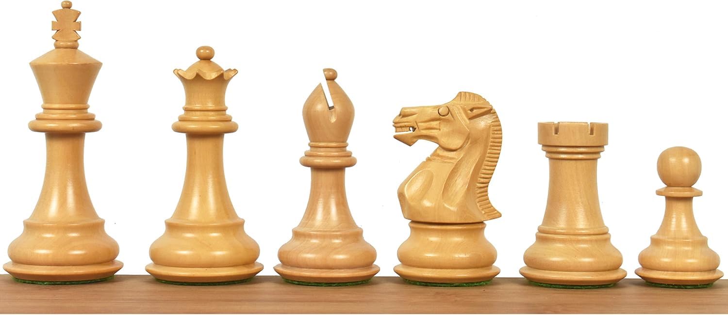 CHESSCRTournament - Set di scacchi da torneo, in legno di bosso ebanizzato, 9 cm, peso 1 kg, stile Staunton