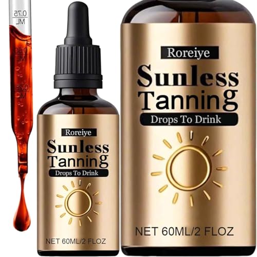 Gotas Bronceado Sin Sol Beber, Gotas Bronceado Beber, Gotas Bronceado Natural Beber, Autobronceador Cuerpo Y Cara, Sin Daño Solar, Bronceado Rápido (1-PCS)