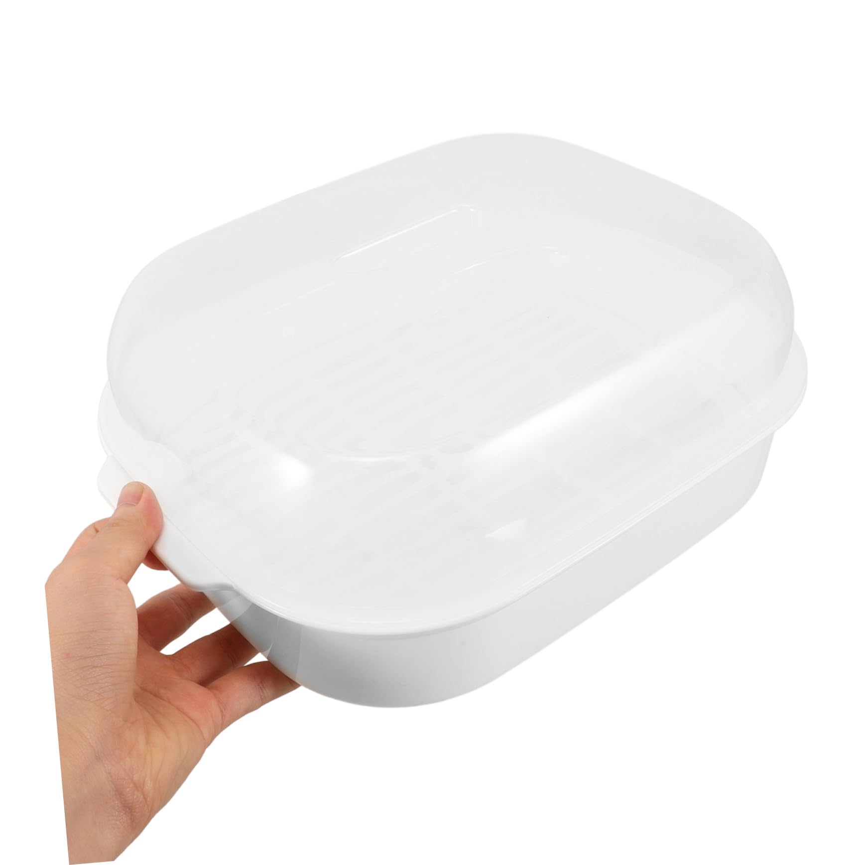 Mikrowellen-dampfgarer Für Gemüse Und Fisch Dampftopf Mit Deckel Und Tablett Transparent Zum Kochen Mikrowelle Geeignet Für Familienessen Und Gesunde Mahlzeiten