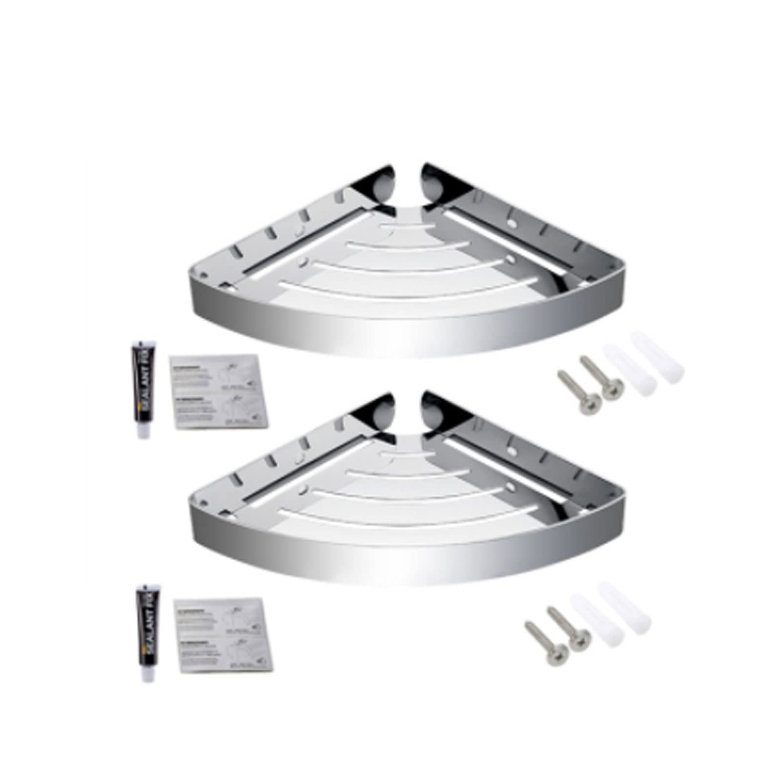 Pot and Pan Organizer Bathroom Shower Corner Shelf SUS 304 Stainless Steel Shower Caddy Wall Mount Triangular Bathroom