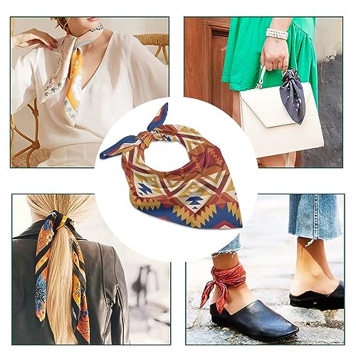 Silk Feeling Scarf Women's Fashion Large Square Satin Headscarf Head Hair Wraps Kerchief Neckerchief3