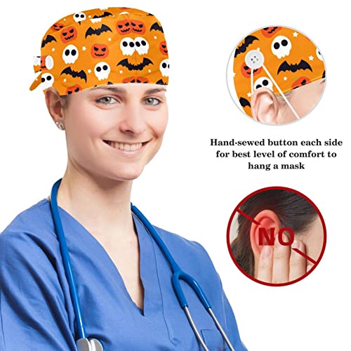 Bonnet bouffant avec nœud pour cheveux longs protection médicale confortable - 3