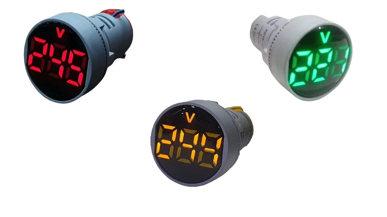 LED Digital Display Voltmeter, 22 mm Indicator Signal Lamp Voltmeter Range 60-500V AC (RBG) (RBG) (B082P3X4QW) Amazon Price History, Amazon Price Tracker
