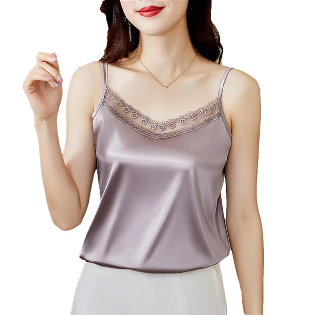 Top corto da donna in seta con scollo a V in raso estivo corto corto da ufficio corto senza schienale