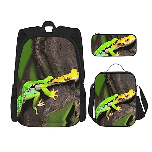 Sac à dos d'école Halloween avec sac à déjeuner et trousse