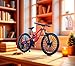 1:8 Scale Mountain Bike Toy DS Die-Cast Mini Finger Bicycle Model Desktop Decoration DH Alloy Bike Action Figurine Toy for Cake Topper Crafts (Red)