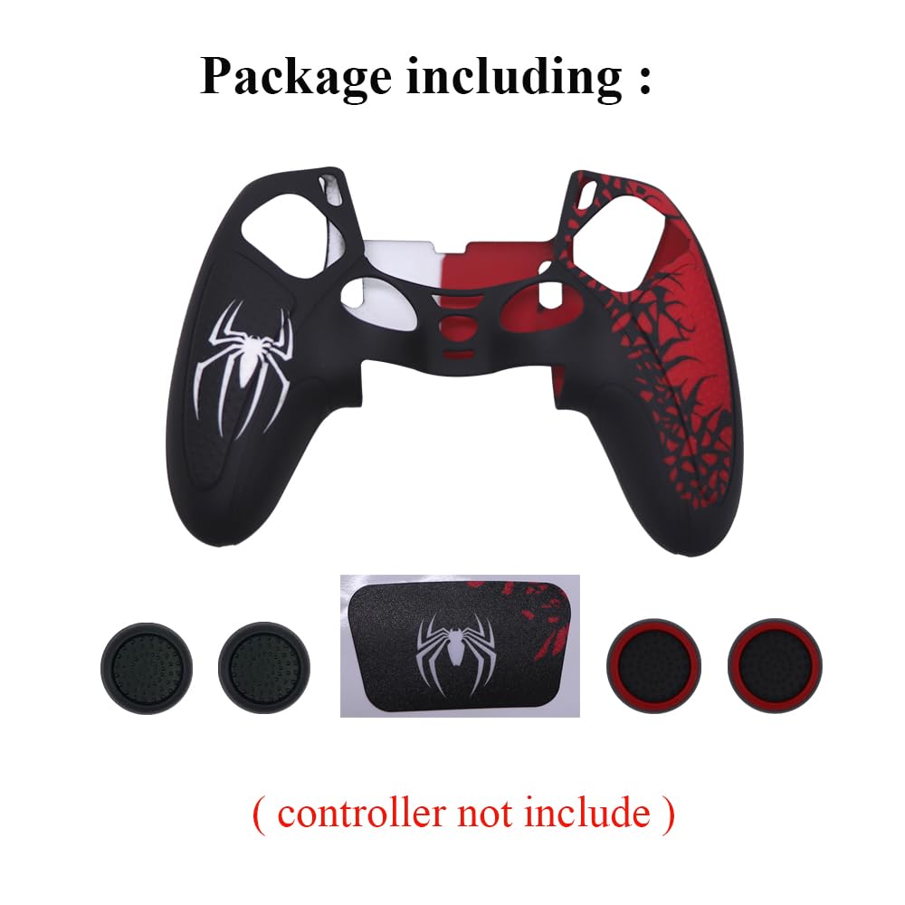 Funda protectora de silicona antideslizante para mando inalámbrico de Playstation 5 y PS5 Edge y almohadilla táctil, tapas de agarre para el pulgar para controlador DualSense Edge