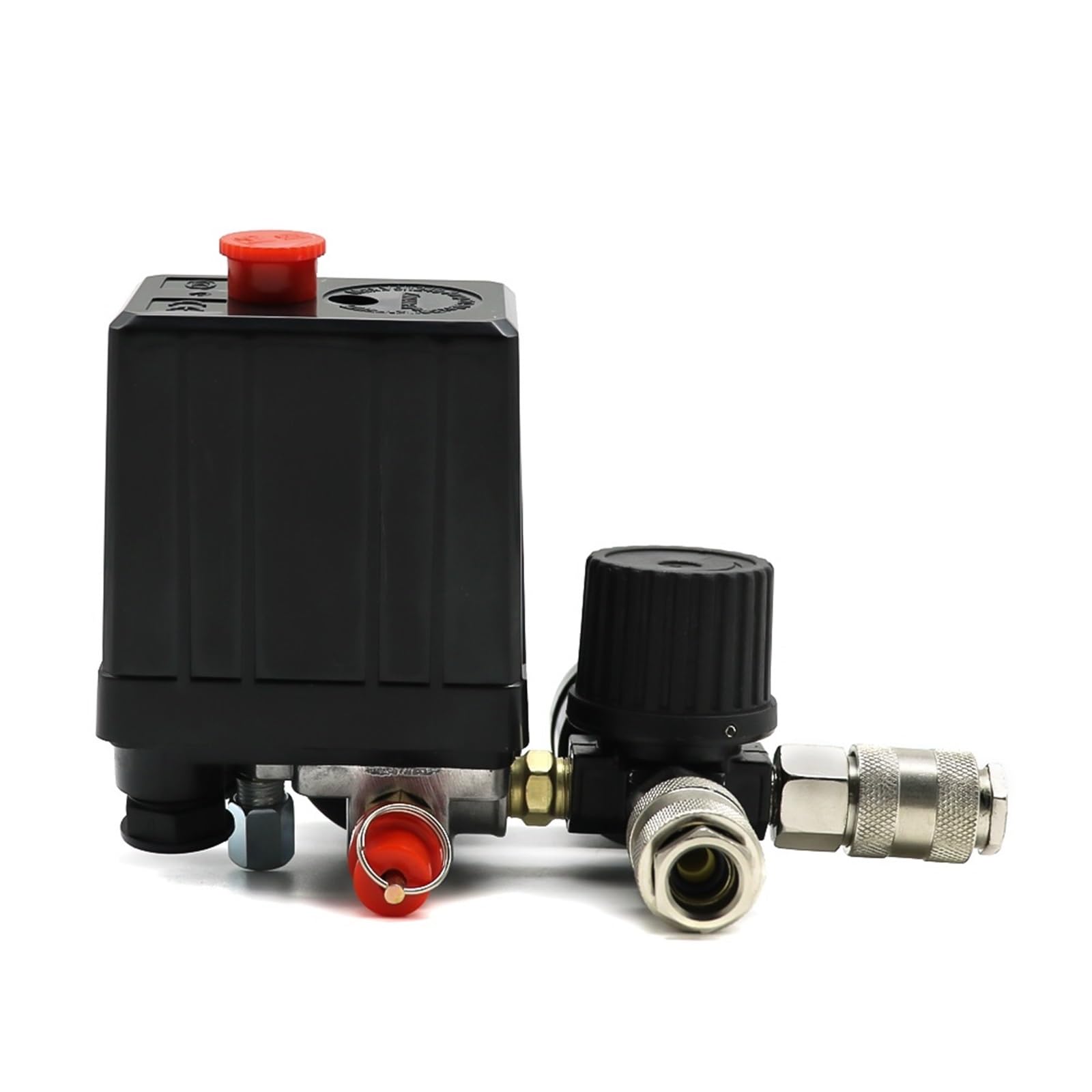 Interruptor de Control presión Bomba compresor Aire, regulador Alivio del colector 4 Puertos, 220V/380V, válvula 30-120PSI con manómetro(380v)